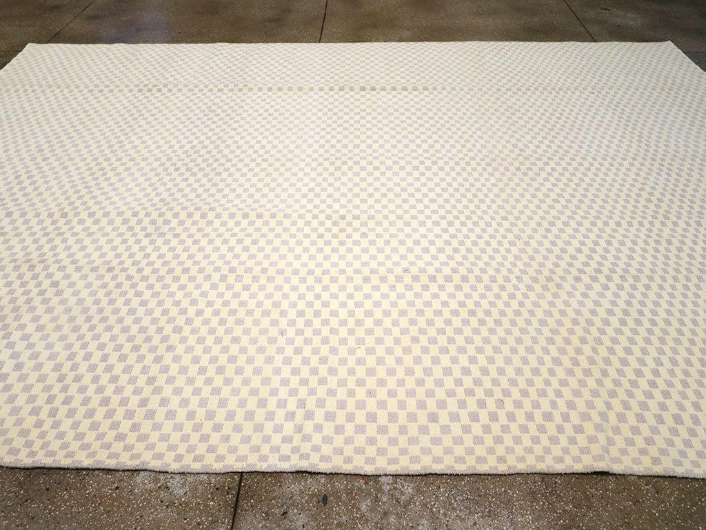 Vintage Turkish Flatweave Kilim Room Size Carpet, No.33112 - Staging