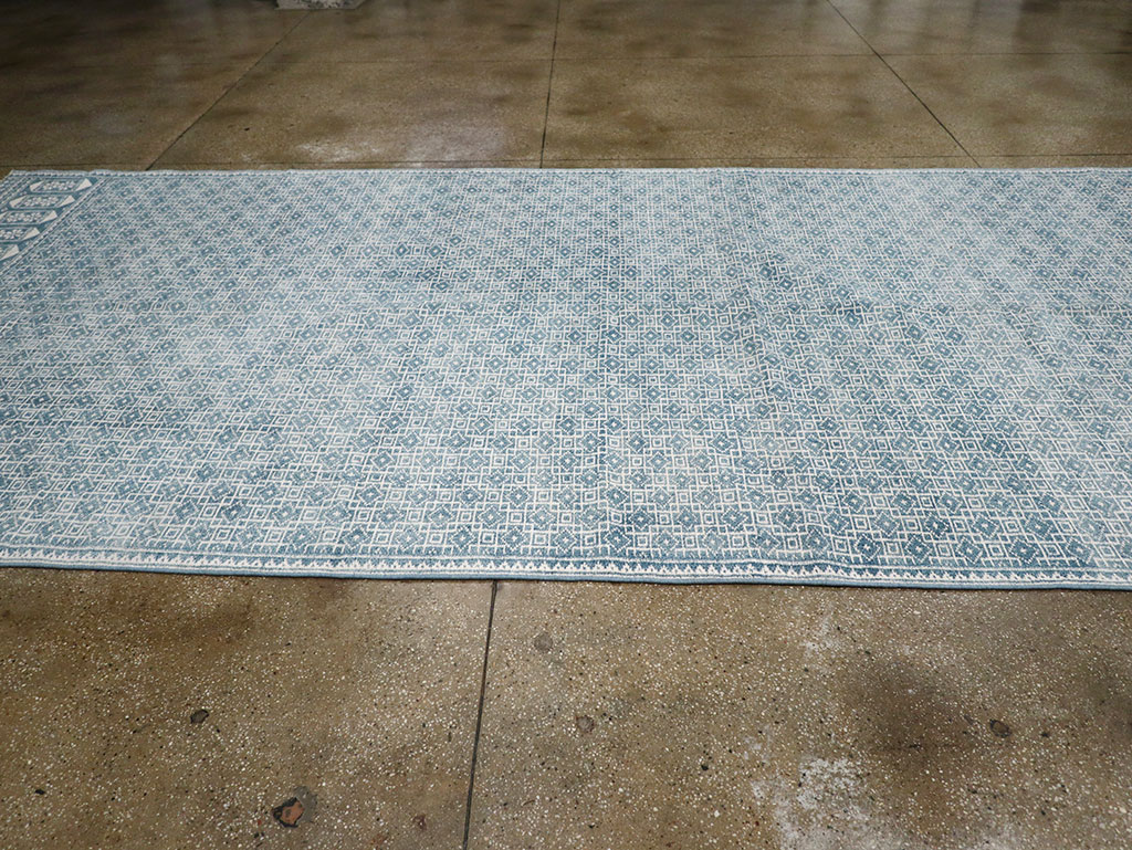 Vintage Turkish Flatweave Kilim Long and Narrow Carpet, No.33114 - Staging