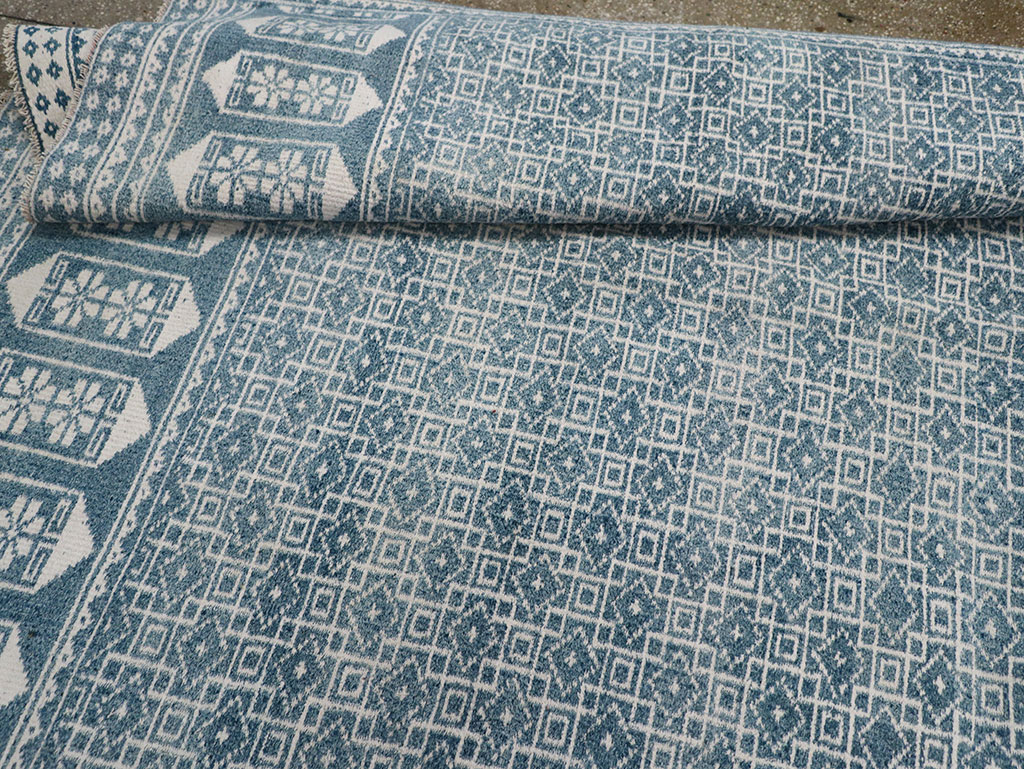 Vintage Turkish Flatweave Kilim Long and Narrow Carpet, No.33114 - Staging