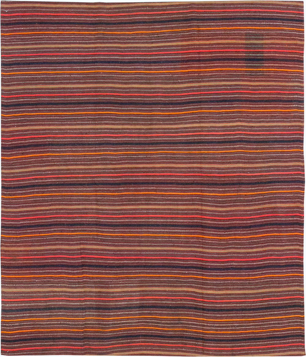 Vintage Turkish Flatweave Kilim Rug, No.33121 - Staging