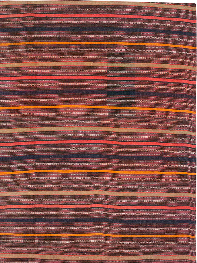 Vintage Turkish Flatweave Kilim Rug, No.33121 - Staging