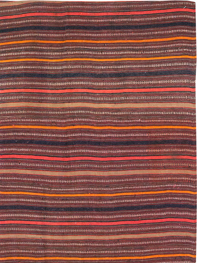 Vintage Turkish Flatweave Kilim Rug, No.33121 - Staging