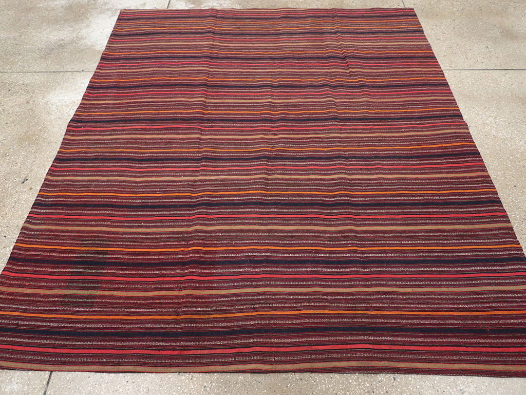 Vintage Turkish Flatweave Kilim Rug, No.33121 - Staging