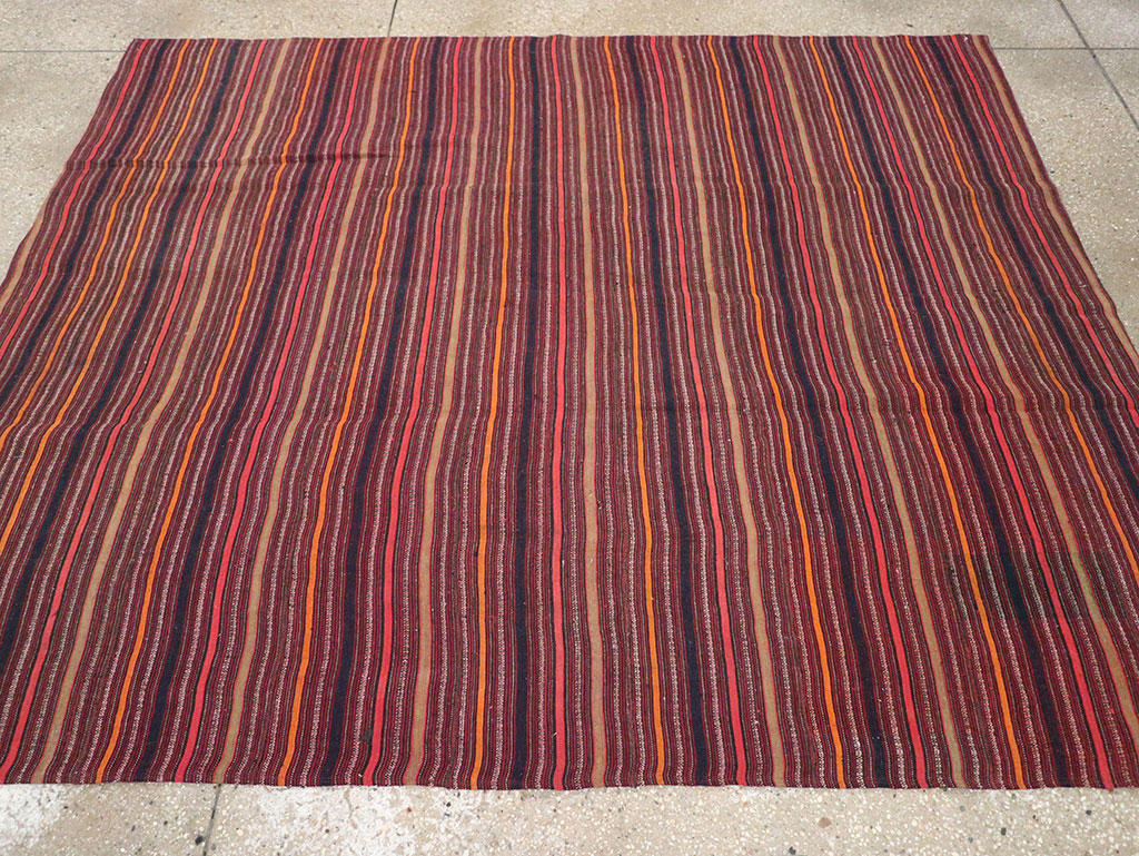 Vintage Turkish Flatweave Kilim Rug, No.33121 - Staging