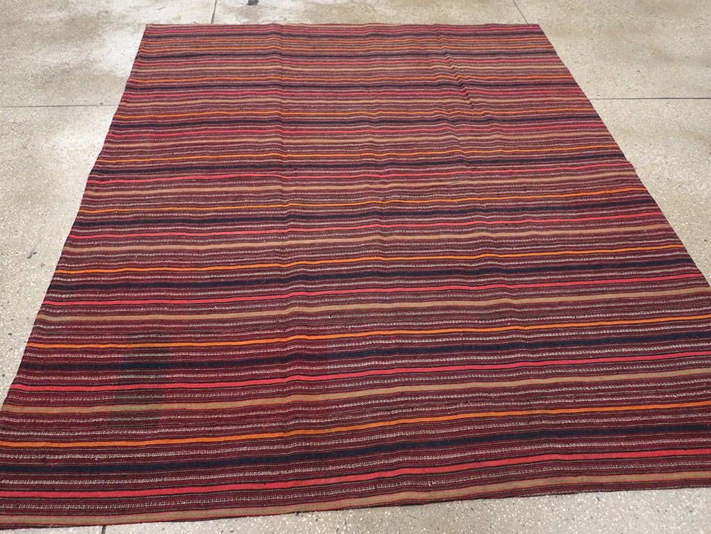 Vintage Turkish Flatweave Kilim Rug, No.33121 - Staging