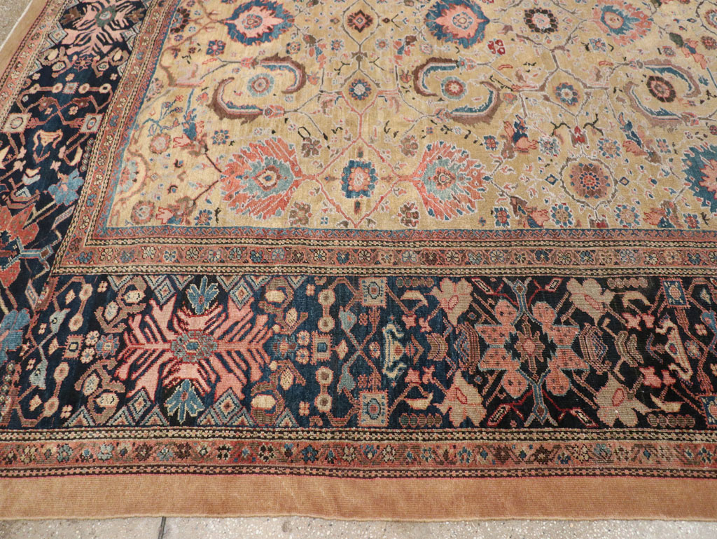 Antique Persian Sultanabad Room Size Carpet, No.33126 - Staging