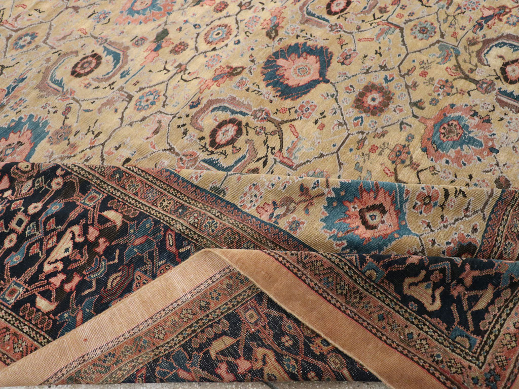 Antique Persian Sultanabad Room Size Carpet, No.33126 - Staging