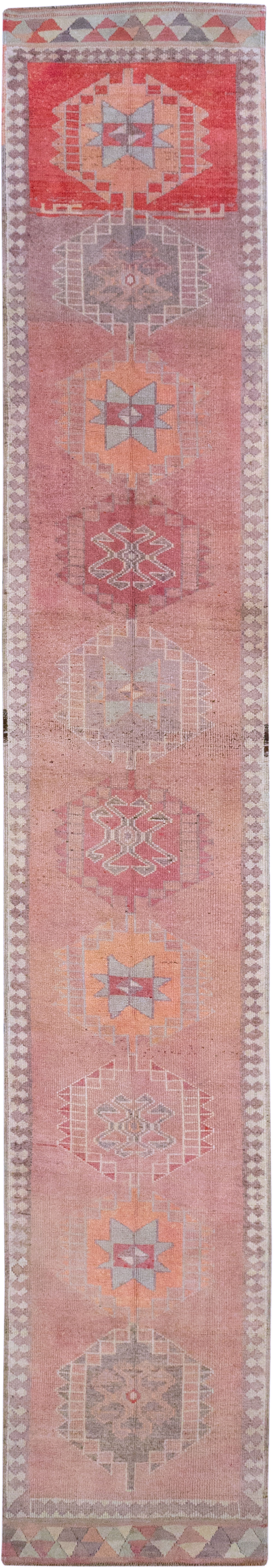 Vintage Turkish Anatolian Long Runner, No.33134 - Staging