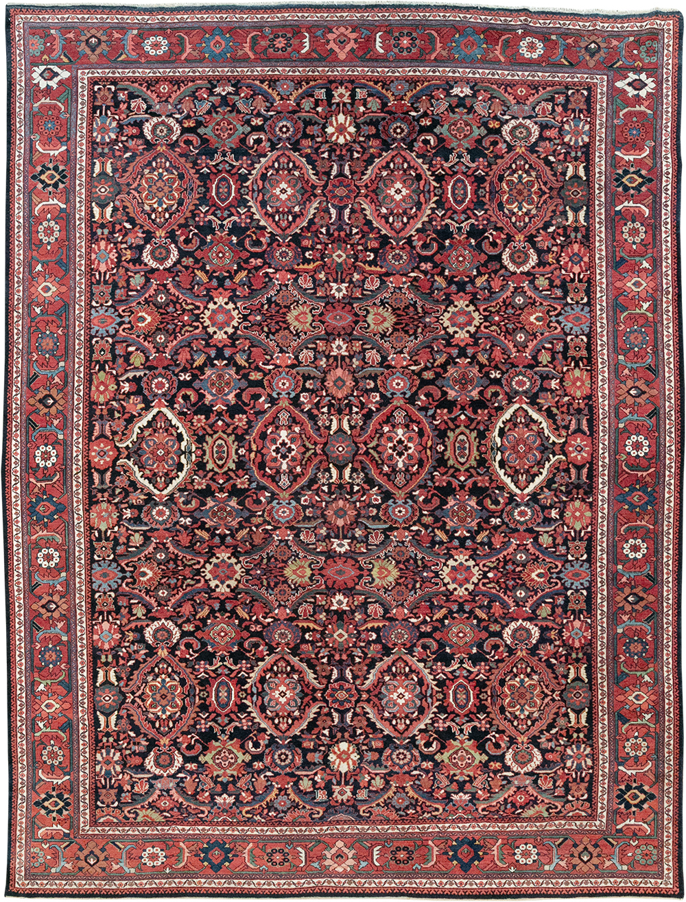 Vintage Persian Mahal Room Size Carpet, No.33140 - Staging