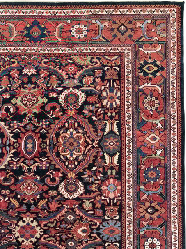 Vintage Persian Mahal Room Size Carpet, No.33140 - Staging
