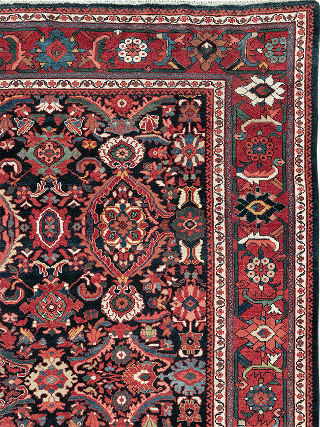 Vintage Persian Mahal Room Size Carpet, No.33140 - Staging