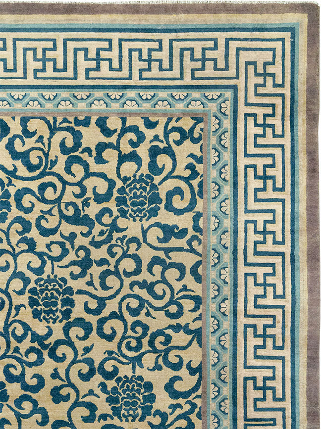 Antique Chinese Peking Room Size Carpet, No.33141 - Staging