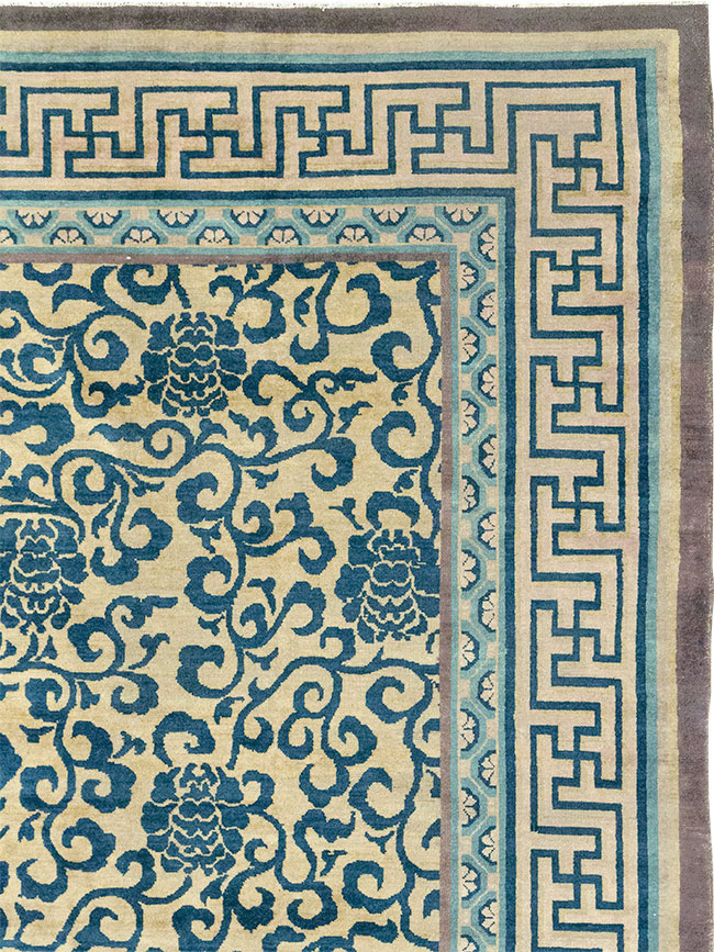Antique Chinese Peking Room Size Carpet, No.33141 - Staging