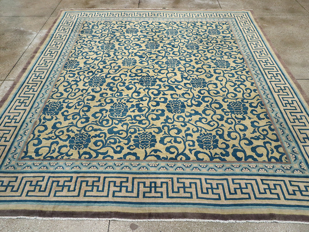 Antique Chinese Peking Room Size Carpet, No.33141 - Staging