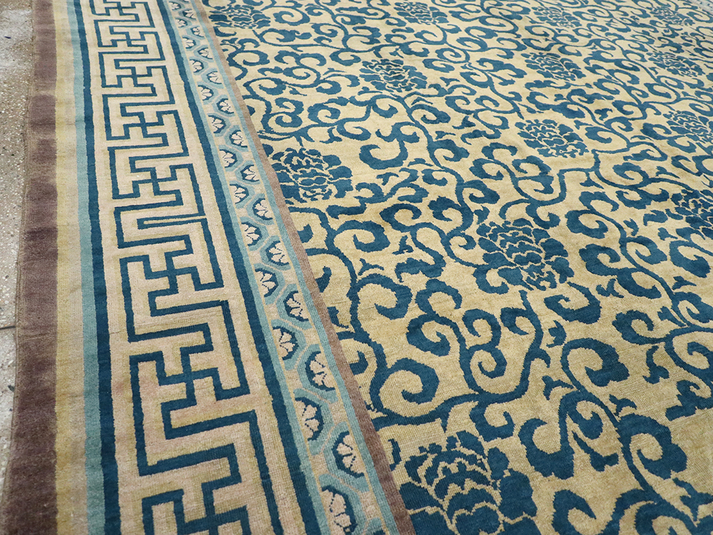 Antique Chinese Peking Room Size Carpet, No.33141 - Staging