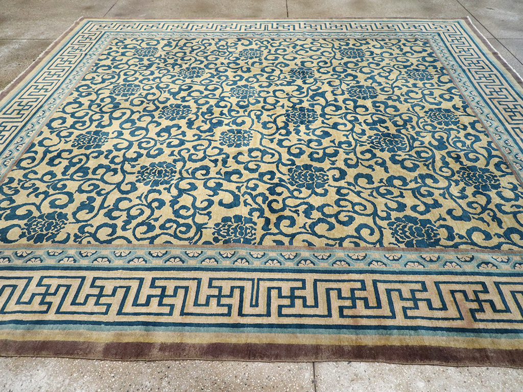 Antique Chinese Peking Room Size Carpet, No.33141 - Staging