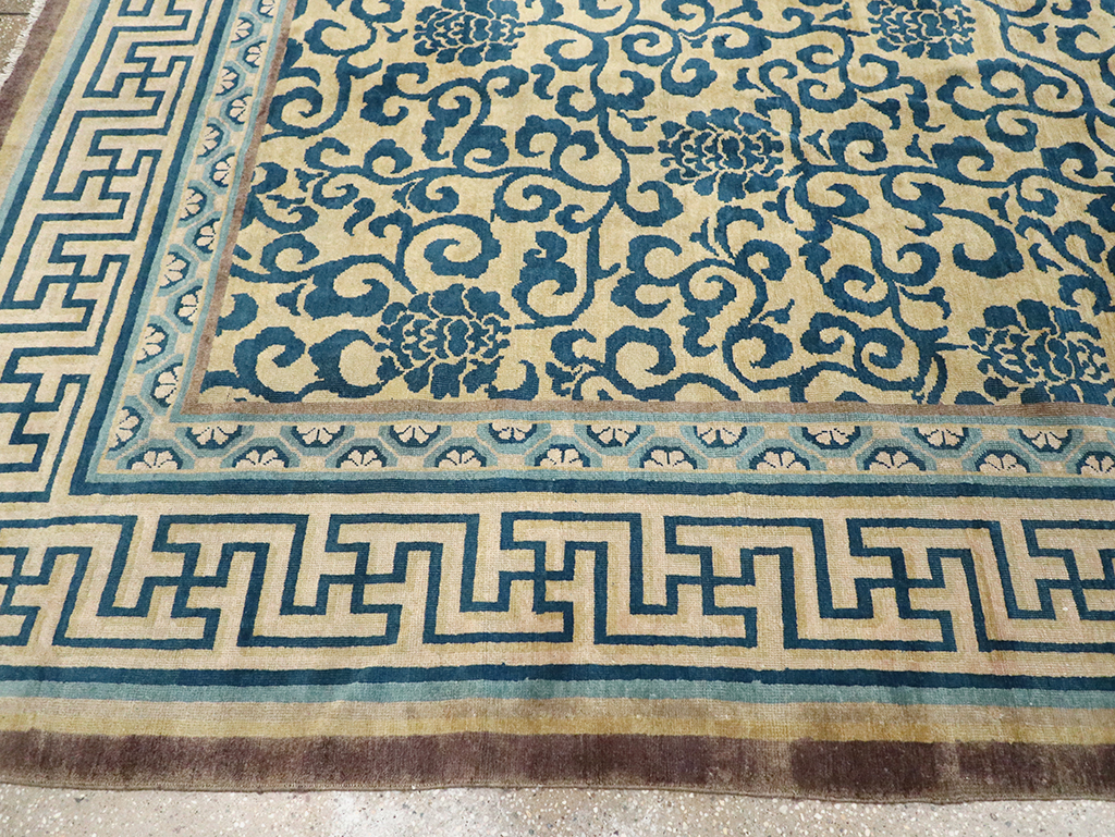 Antique Chinese Peking Room Size Carpet, No.33141 - Staging