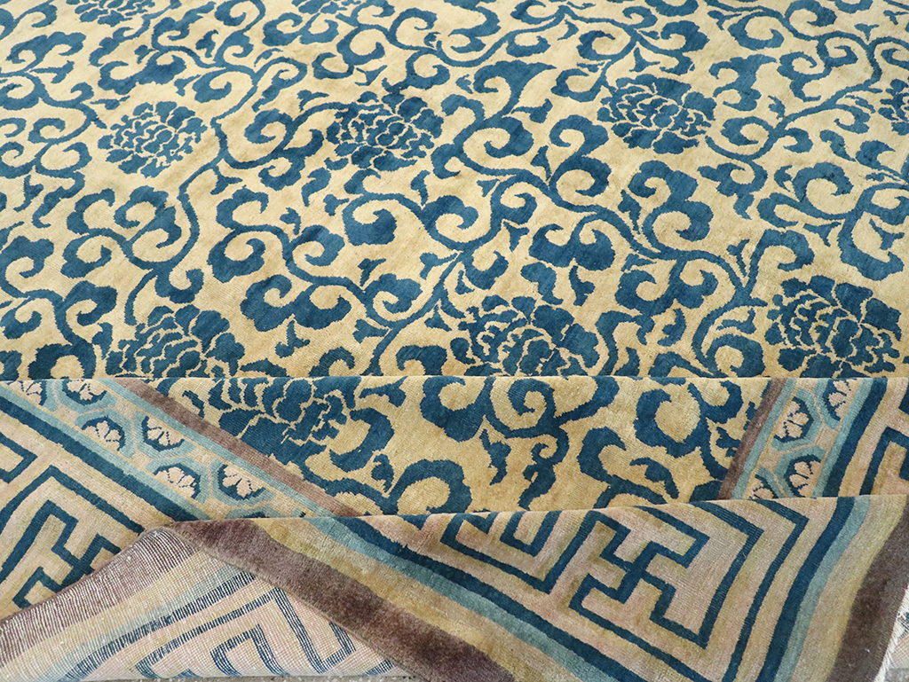 Antique Chinese Peking Room Size Carpet, No.33141 - Staging