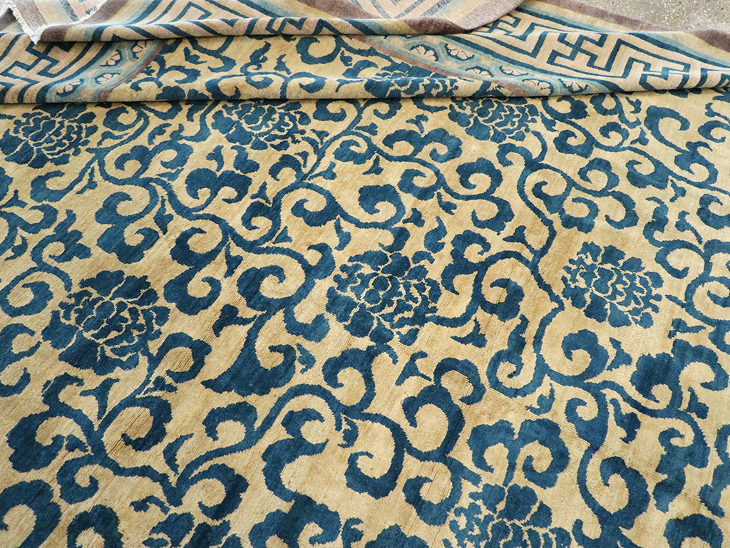 Antique Chinese Peking Room Size Carpet, No.33141 - Staging