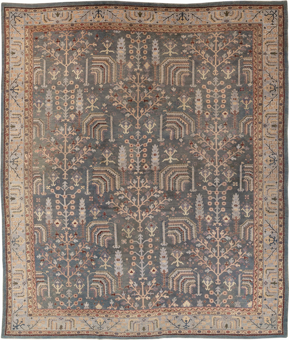 Antique Turkish Oushak Large Room Size Carpet, No.33142 - Staging