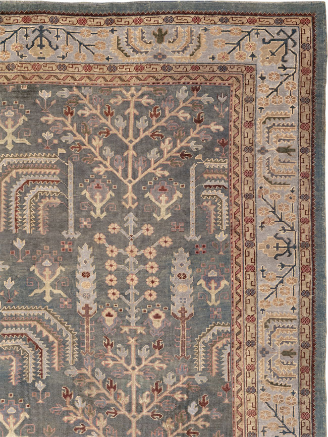 Antique Turkish Oushak Large Room Size Carpet, No.33142 - Staging