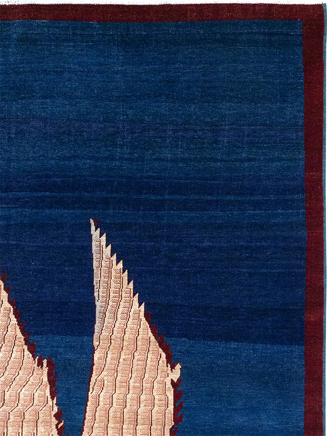 Vintage Turkish Pictorial Room Size Carpet, No.33143 - Staging