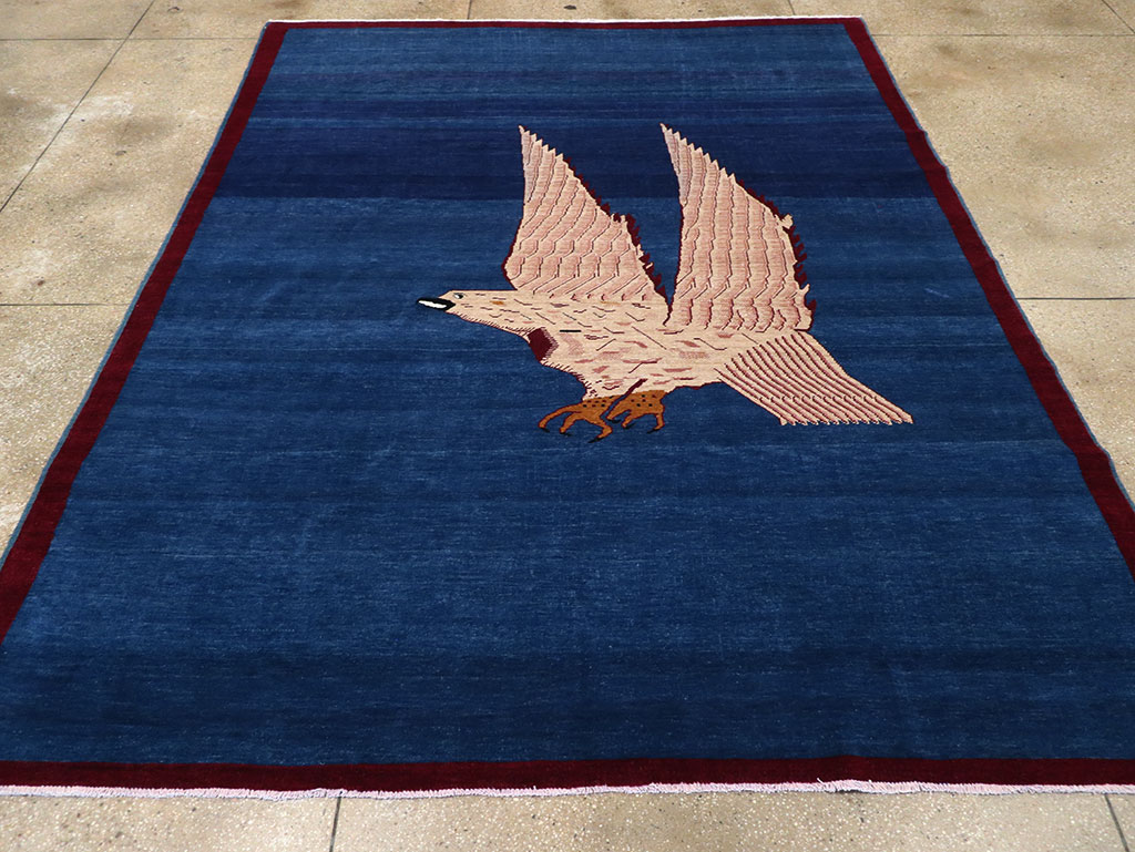 Vintage Turkish Pictorial Room Size Carpet, No.33143 - Staging