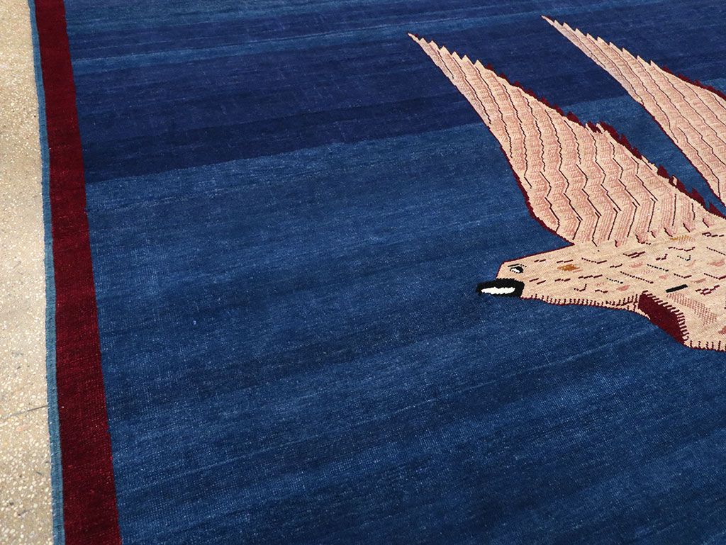 Vintage Turkish Pictorial Room Size Carpet, No.33143 - Staging