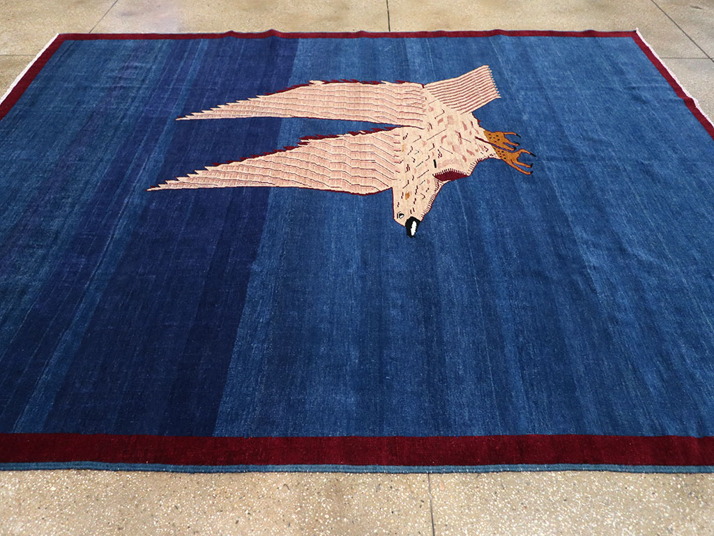 Vintage Turkish Pictorial Room Size Carpet, No.33143 - Staging