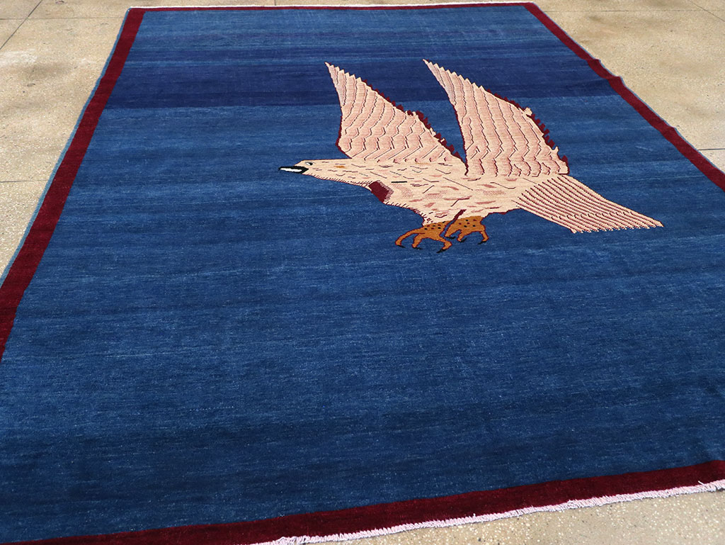 Vintage Turkish Pictorial Room Size Carpet, No.33143 - Staging