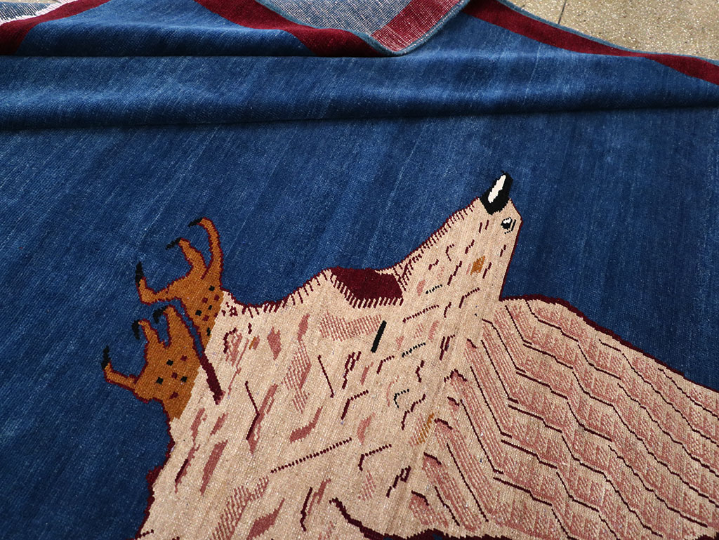 Vintage Turkish Pictorial Room Size Carpet, No.33143 - Staging