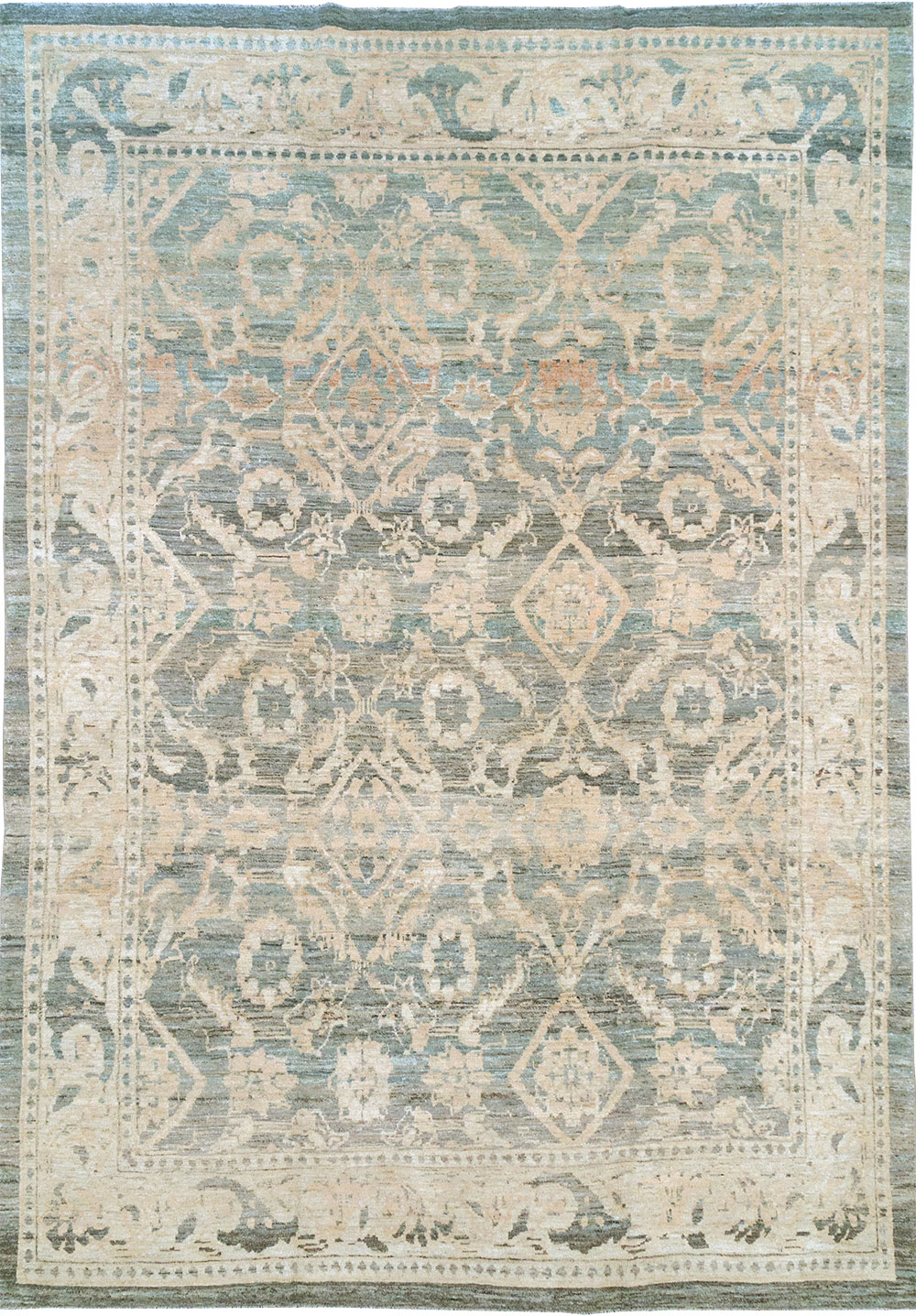 Modern Persian Mahal Room Size Carpet, No.33147 - Staging