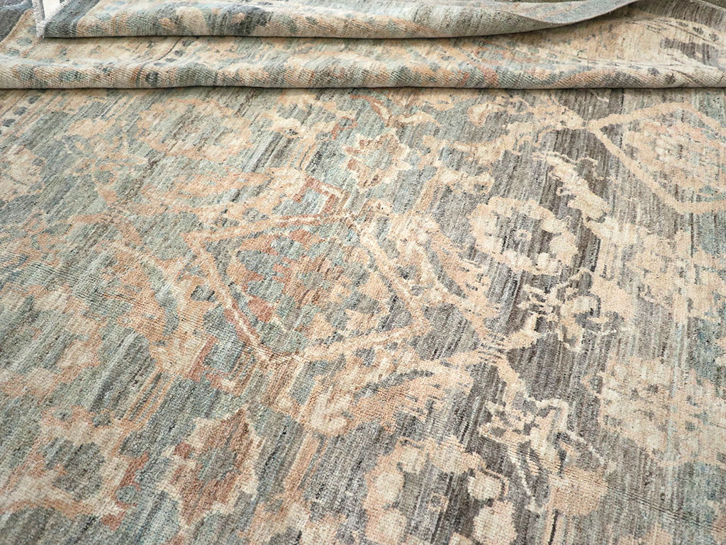 Modern Persian Mahal Room Size Carpet, No.33147 - Staging