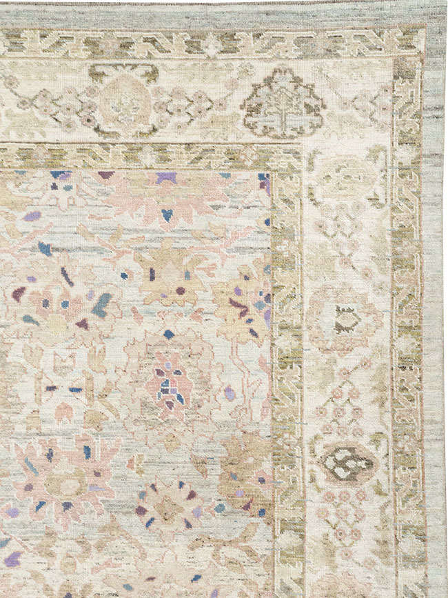 Modern Turkish Oushak Large Room Size Carpet, No.33148 - Staging