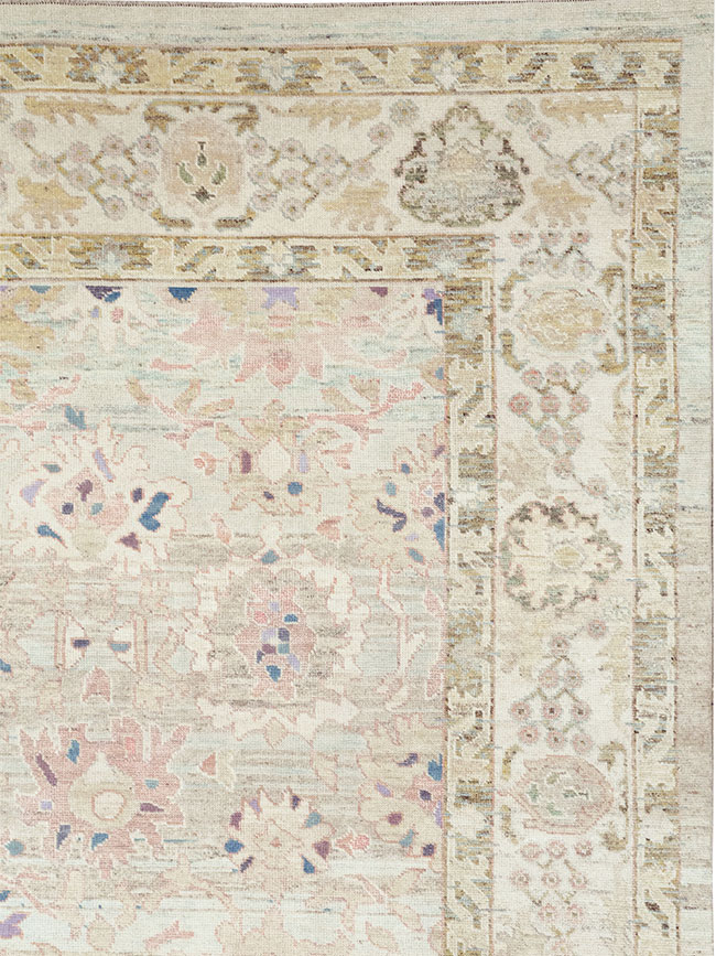 Modern Turkish Oushak Large Room Size Carpet, No.33148 - Staging