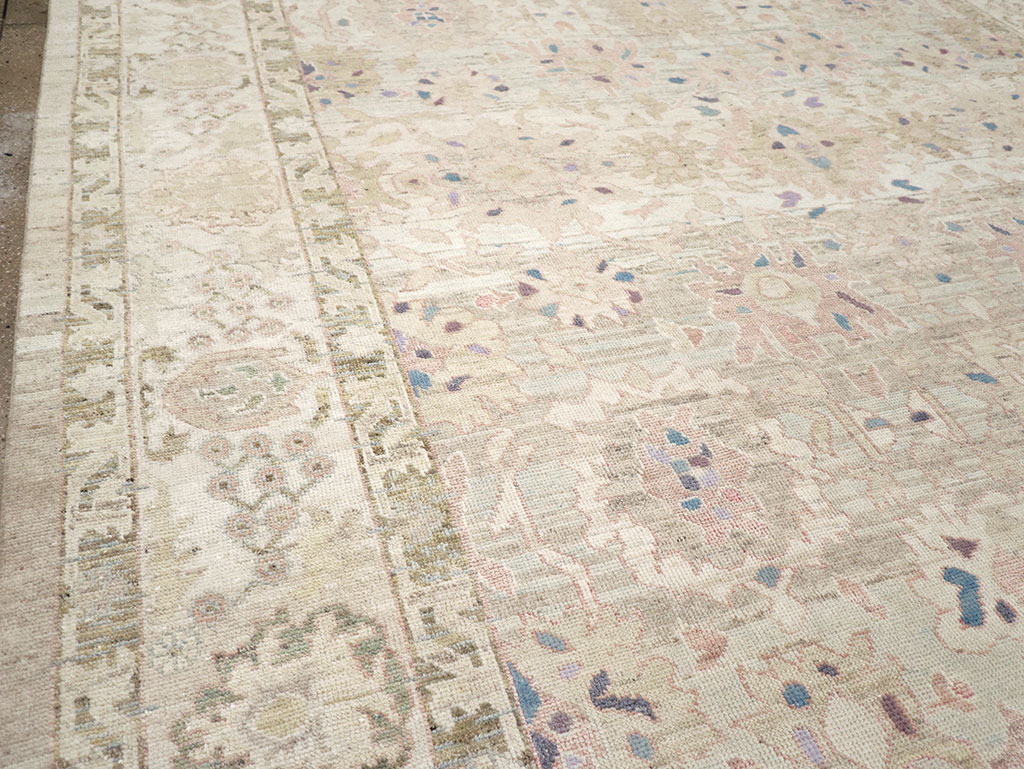 Modern Turkish Oushak Large Room Size Carpet, No.33148 - Staging