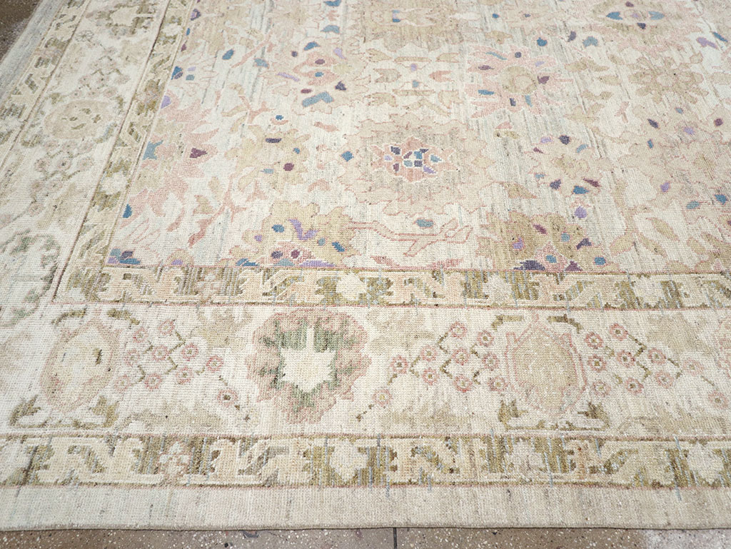 Modern Turkish Oushak Large Room Size Carpet, No.33148 - Staging