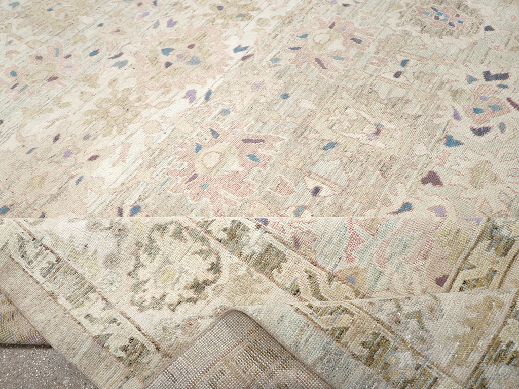 Modern Turkish Oushak Large Room Size Carpet, No.33148 - Staging