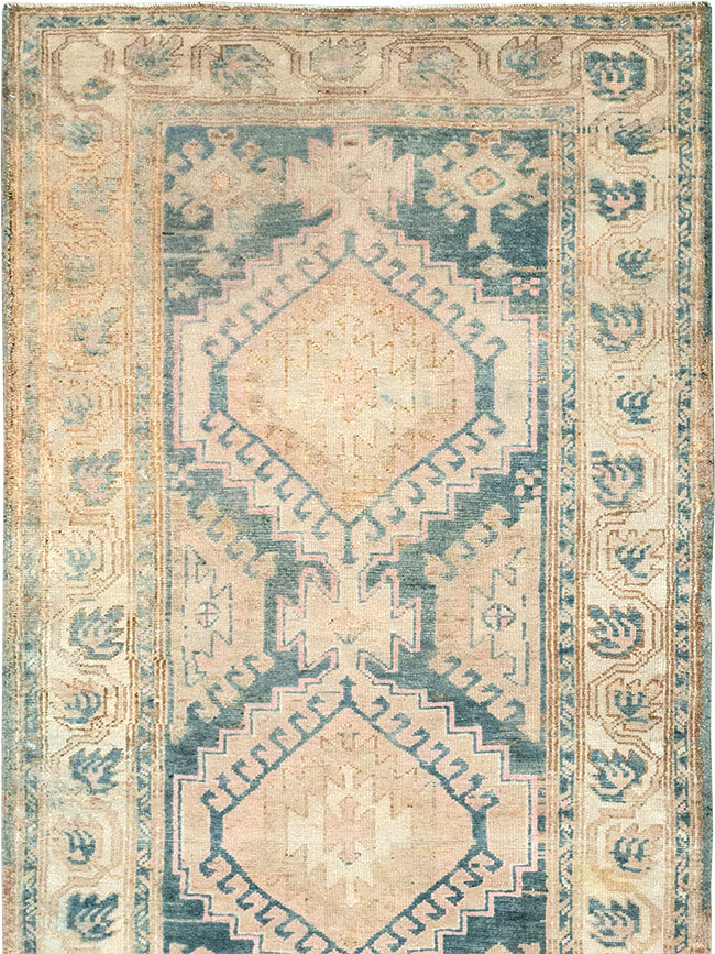 Vintage Persian Heriz Runner, No.33149 - Staging