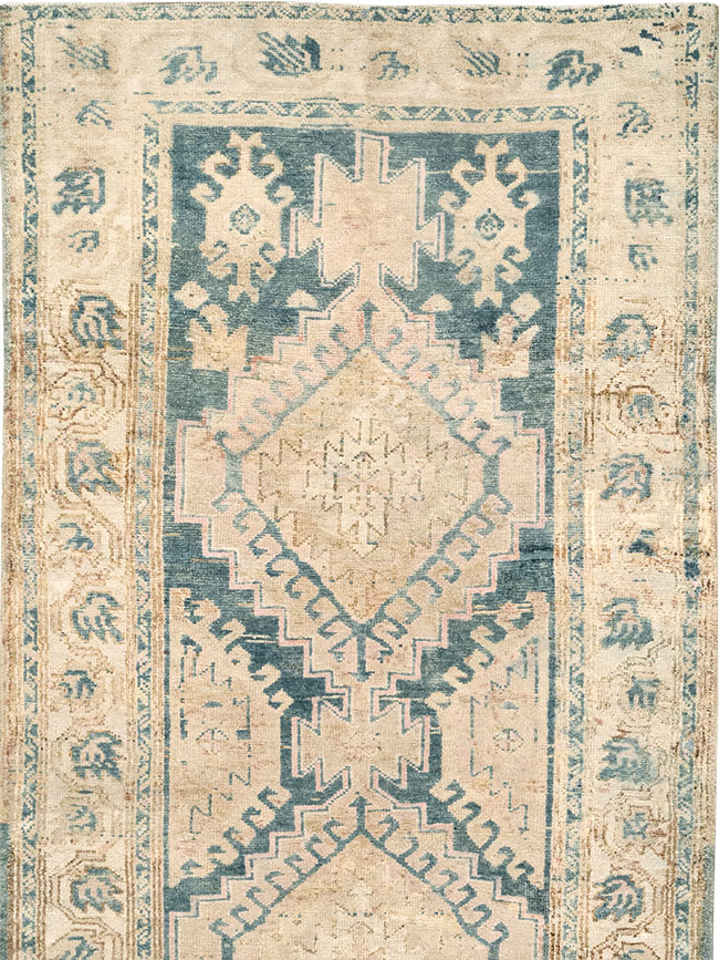 Vintage Persian Heriz Runner, No.33149 - Staging
