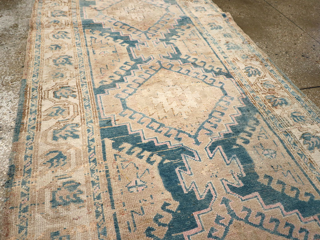 Vintage Persian Heriz Runner, No.33149 - Staging