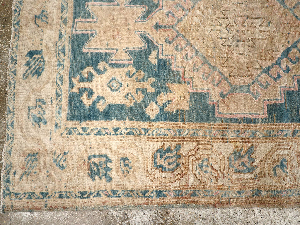Vintage Persian Heriz Runner, No.33149 - Staging