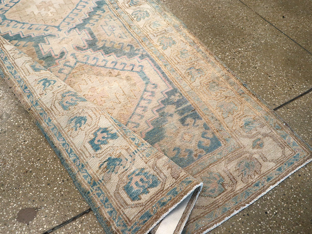 Vintage Persian Heriz Runner, No.33149 - Staging