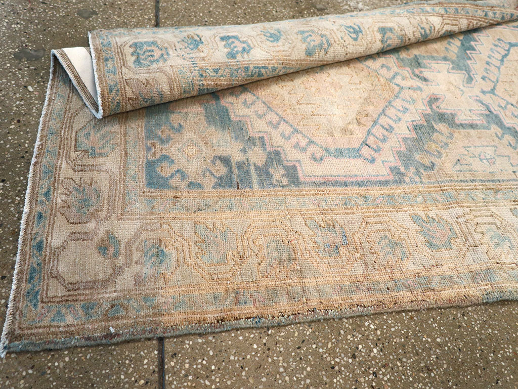 Vintage Persian Heriz Runner, No.33149 - Staging