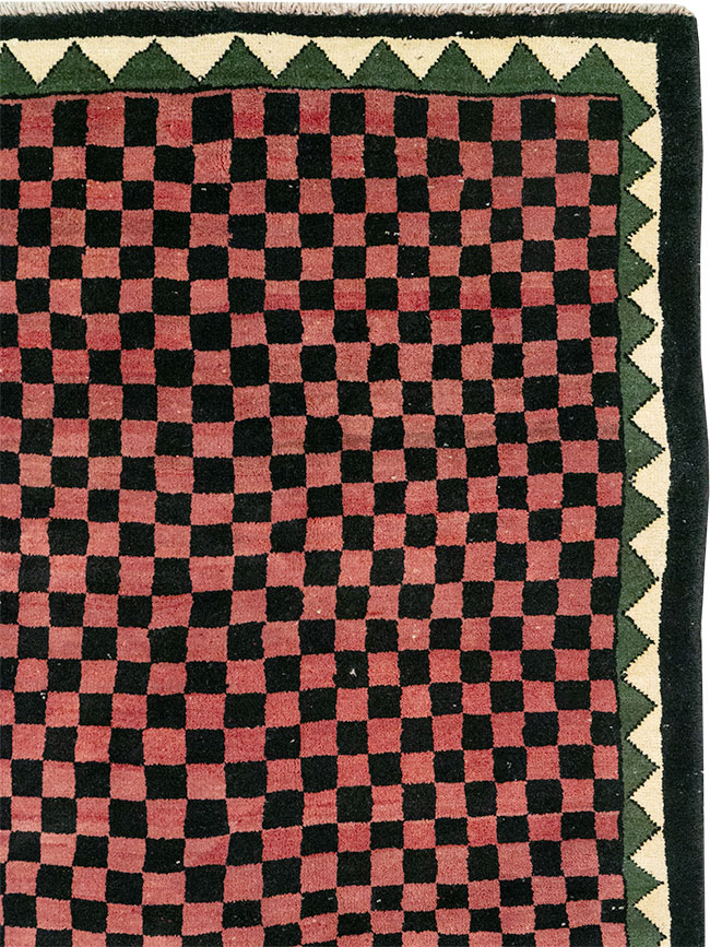 Modern Indian Gabbeh Accent Carpet, No.33163 - Staging