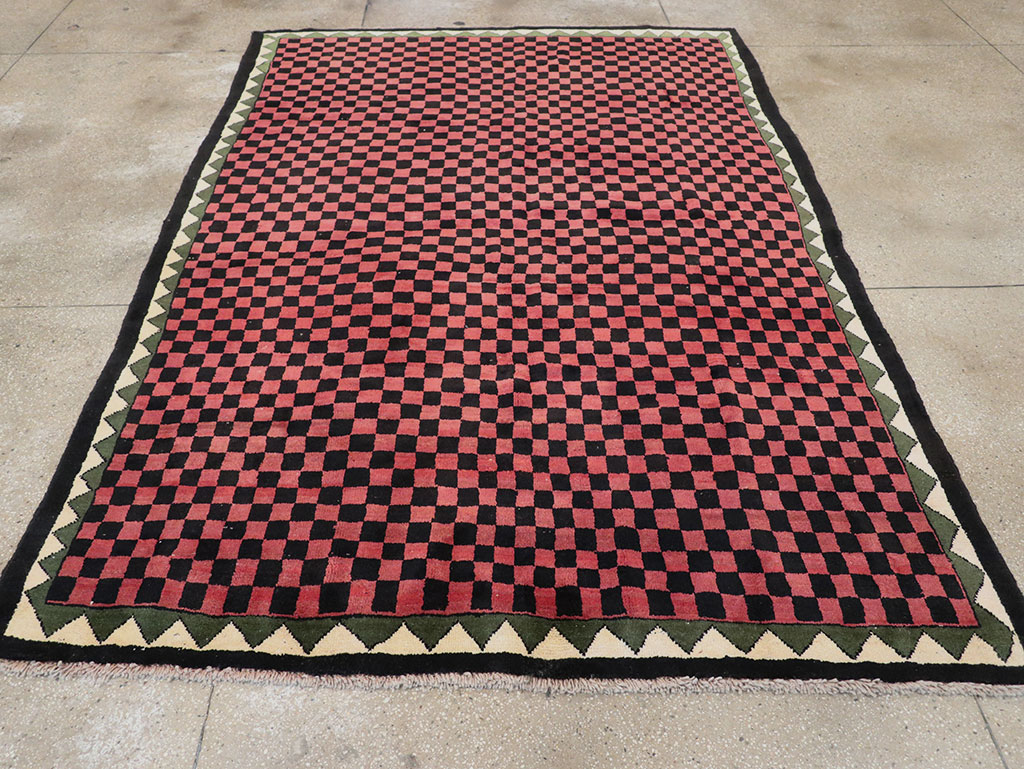 Modern Indian Gabbeh Accent Carpet, No.33163 - Staging