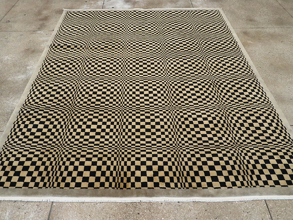 Modern Tibetan Art Deco Room Size Carpet, No.33164 - Staging