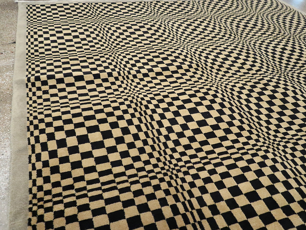 Modern Tibetan Art Deco Room Size Carpet, No.33164 - Staging