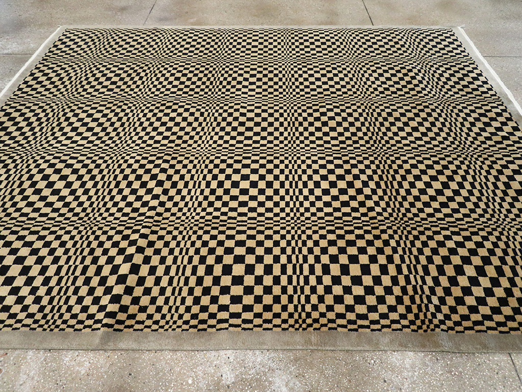 Modern Tibetan Art Deco Room Size Carpet, No.33164 - Staging