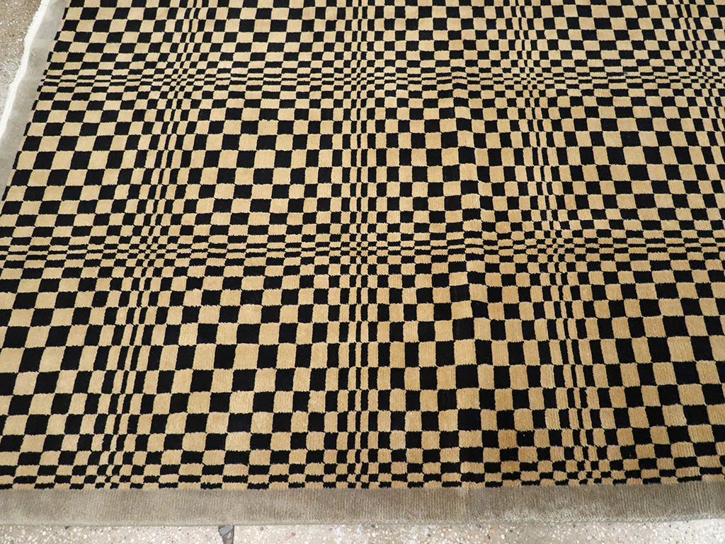 Modern Tibetan Art Deco Room Size Carpet, No.33164 - Staging